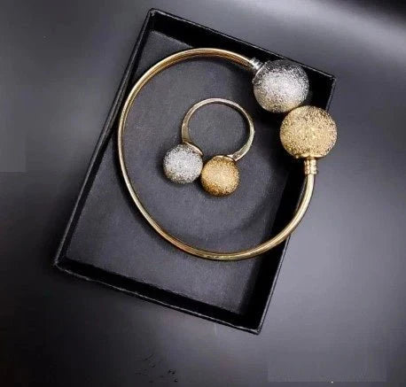 Dual Style Gold-Tone Jewelry Set